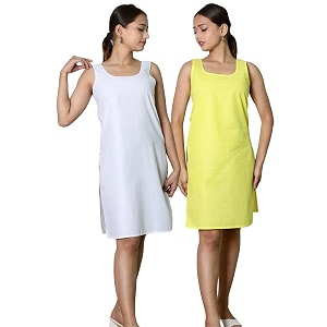 KASANI Womens Camisole Cotton Long Knee-Length Sameej