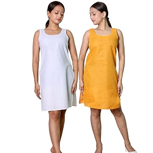 KASANI Womens Camisole Cotton Long Knee-Length Sameej