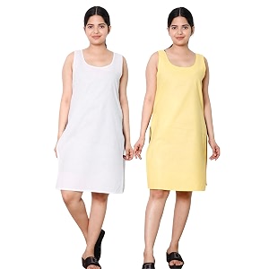 KASANI Womens Camisole Cotton Long Knee-Length Sameej
