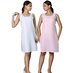 KASANI Womens Camisole Cotton Long Knee-Length Sameej