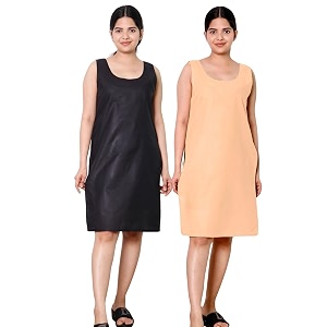 KASANI Womens Camisole Cotton Long Knee-Length Sameej