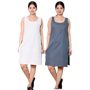 KASANI Womens Camisole Cotton Long Knee-Length Sameej