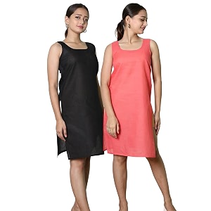 KASANI Womens Camisole Cotton Long Knee-Length Sameej