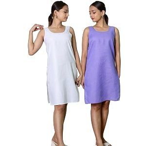 KASANI Womens Camisole Cotton Long Knee-Length Sameej