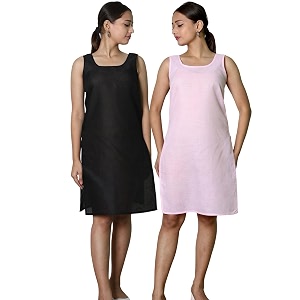 KASANI Womens Camisole Cotton Long Knee-Length Sameej