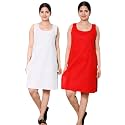 KASANI Women39s Camisole Cotton Long Knee-Length SameejSlipInner