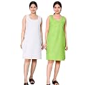 KASANI Women39s Camisole Cotton Long Knee-Length SameejSlipInner