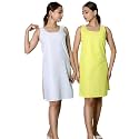 KASANI Women39s Camisole Cotton Long Knee-Length SameejSlipInner