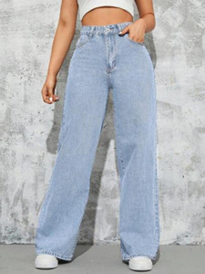 KASHIAN Boyfriend Women Light Blue Jeans