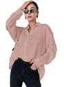 KASHIAN Women Solid Casual Pink Shirt