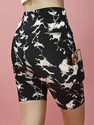 Kashikey creation Printed Women Reversible Black High Waist Shorts