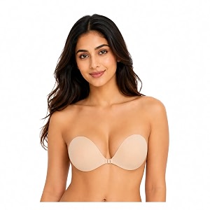 KASHIVAL Womens Strapless Adhesive Bra Reusable Silicone