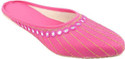kashmiri collection Jaipuri Women's Traditional Slip-On Jutti Ethnic Mule For Women (Pink , 7)
