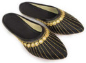 kashmiri collection Jaipuri Women's Traditional Slip-On Jutti Ethnic Mule For Women (Black , 9)