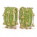 Kashmiri Ghangharoo Glass Bangle Set for Women