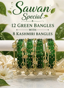 Kashmiri ghughru Glass Bangle Set