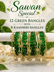 Kashmiri ghughru Glass Bangle Set