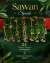 Kashmiri ghughru Glass Bangle Set