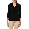 Kasper Women's Solid Ity 3q Slv Knot Front