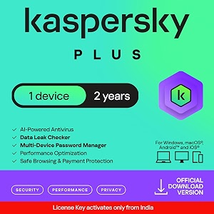 kaspersky plus security  1 device  1 year  email delivery in 1 hour 1 device 2 years