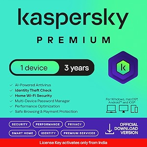 kaspersky  premium - total security ultimate security  1 device  3 years  email delivery in 1 hour