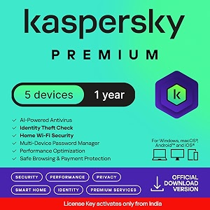 kaspersky  premium - total security ultimate security  5 devices  1 year  email delivery in 1 hour