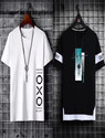 KASPY Printed Men Round Neck Black, White T-Shirt