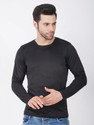 KASPY Solid Men Round Neck Black T-Shirt