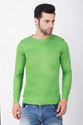 KASPY Men Solid Round Neck Polyester Green