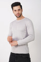 KASPY Solid Men Round Neck Grey T-Shirt