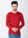 KASPY Solid Men Round Neck Red T-Shirt