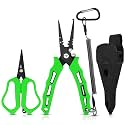 KastKing Cutthroat 7.5" Saltwater Fishing Pliers & Scissors Set, Green