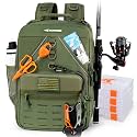 KastKing KarryAll Fishing Backpack with Rod Holder 4 Tackle Boxes, 40/26L