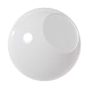 KASTLITE 6" White Acrylic Lamp Post Globe, 2.81" Neckless Opening, USA Made