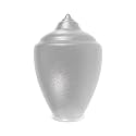 KASTLITE Clear Polycarbonate Acorn Cover, 17.6"H, 3.88" Fitter Neck