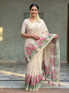 KASTURI Printed Bollywood Linen Saree