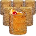 Kate Aspen Beaded Amber Drinking Glasses Set