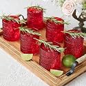 Kate Aspen Retro Arch Floral Red Drinking