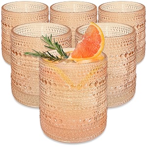 Kate Aspen Rose Gold Cups Pink Hobnail
