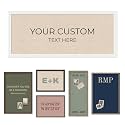 Kate and Laurel Personalized Pinboard Neutral Weave 18 x 42, Customizable Text Bulletin Board, Wall Organizer and Custom Poster Gift for Use as Wall Art, Cork Board, Vision Board, Dorm Decor