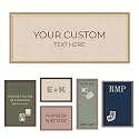 Kate and Laurel Personalized Pinboard Neutral Weave 18 x 42, Customizable Text Bulletin Board, Wall Organizer and Custom Poster Gift for Use as Wall Art, Cork Board, Vision Board, Dorm Decor