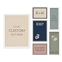 Kate and Laurel Personalized Pinboard Neutral Weave 26 x 20, Customizable Text Bulletin Board, Wall Organizer and Custom Poster Gift for Use as Wall Art, Cork Board, Vision Board, Dorm Decor