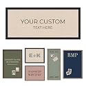 Kate and Laurel Personalized Pinboard Neutral Weave 18 x 42, Customizable Text Bulletin Board, Wall Organizer and Custom Poster Gift for Use as Wall Art, Cork Board, Vision Board, Dorm Decor