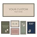 Kate and Laurel Personalized Pinboard Neutral Weave 18 x 42, Customizable Text Bulletin Board, Wall Organizer and Custom Poster Gift for Use as Wall Art, Cork Board, Vision Board, Dorm Decor