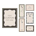 Kate and Laurel Personalized Pinboard Wavy Black 20 x 26, Customizable Text Bulletin Board, Wall Organizer and Custom Poster Gift for Use as Wall Art, Cork Board, Vision Board, Dorm Decor