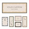 Kate and Laurel Personalized Pinboard Wavy Yellow 18 x 42, Customizable Text Bulletin Board, Wall Organizer and Custom Poster Gift for Use as Wall Art, Cork Board, Vision Board, Dorm Decor