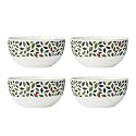 kate spade new york Evergreen Porcelain Christmas Cereal Bowl Set for 4
