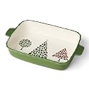 kate spade new york Evergreen Rectangular Scallop Christmas Baking Dish