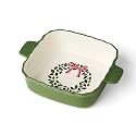 kate spade new york Evergreen Square Scallop Christmas Baking Dish