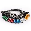 Katerk 12pcs Bit holder Keychain & 2pcs Connection Rods, 1/4" Quick Release